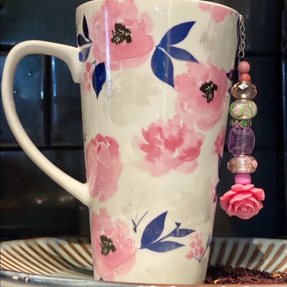 Pink Rose Quartz Inspired Tea Ball Infuser Set